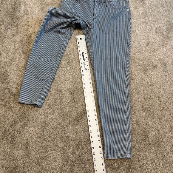 Madewell 31 9" mid rise skinny piper stripe stretch jean pant P2 2323 - Picture 3 of 15